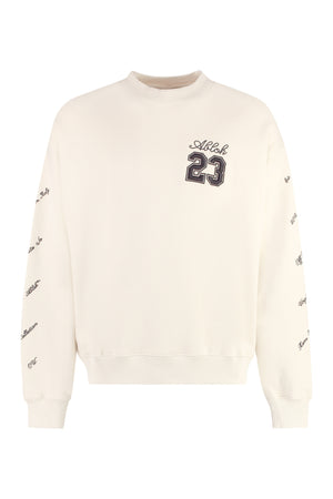 Cotton crew-neck sweatshirt-0